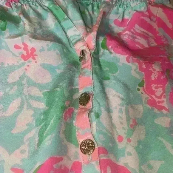 Lilly Pulitzer 100% silk sleeveless top - Picture 4 of 9